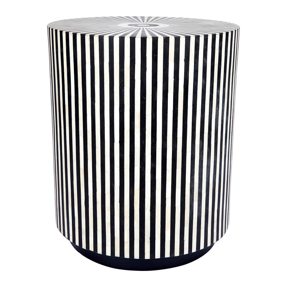 Marais | Bone Inlay Side Table Black - Mirra Interiors