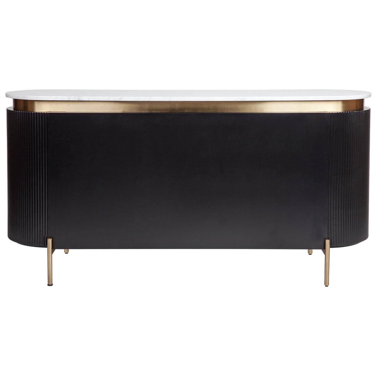 Dante | Marble Top Curve Buffet Black - Mirra Interiors