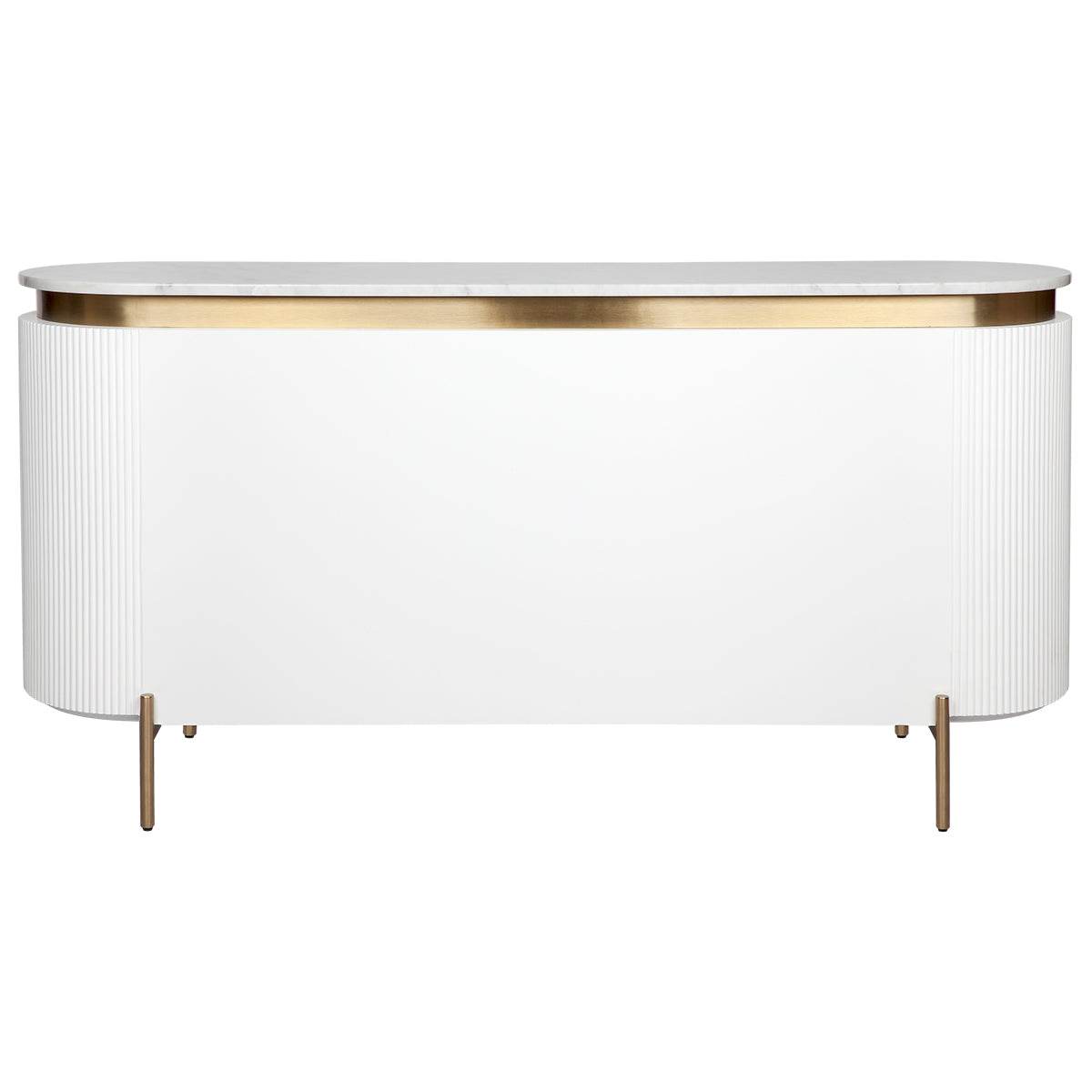 Dante | Marble Top Curve Buffet White - Mirra Interiors