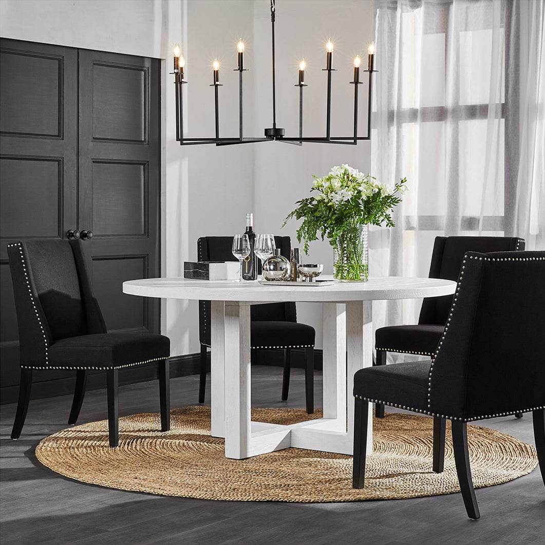 Colton | Minimalist Metal Chandelier Black - Mirra Interiors
