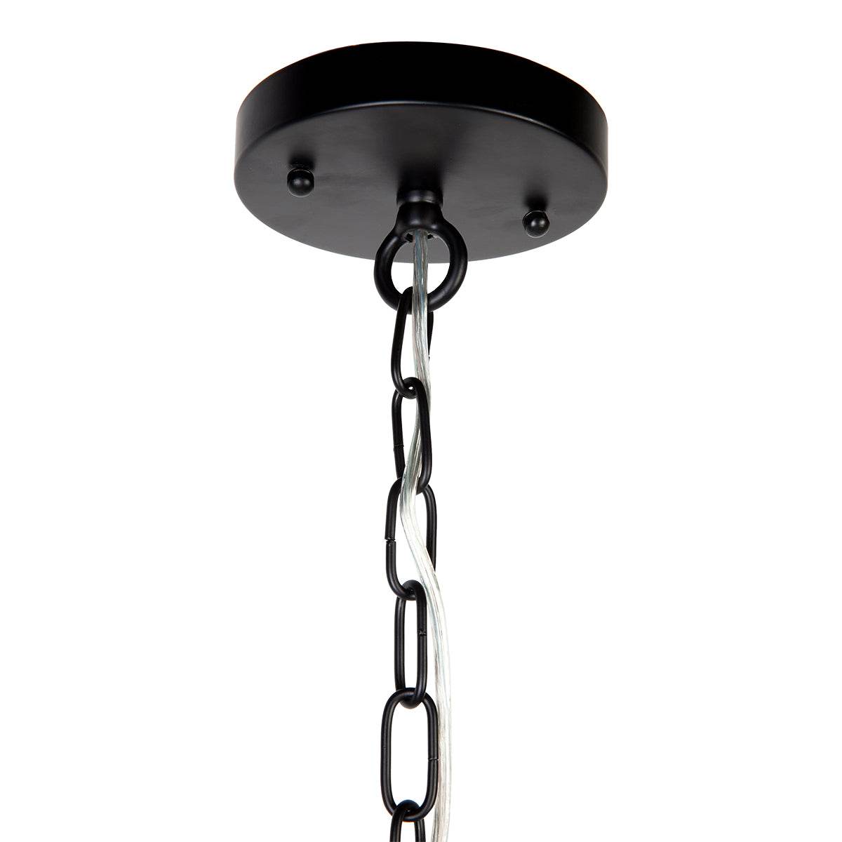Colton | Minimalist Metal Chandelier Black - Mirra Interiors