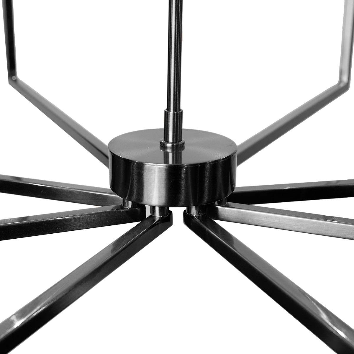 Colton | Minimalist Metal Chandelier Black - Mirra Interiors