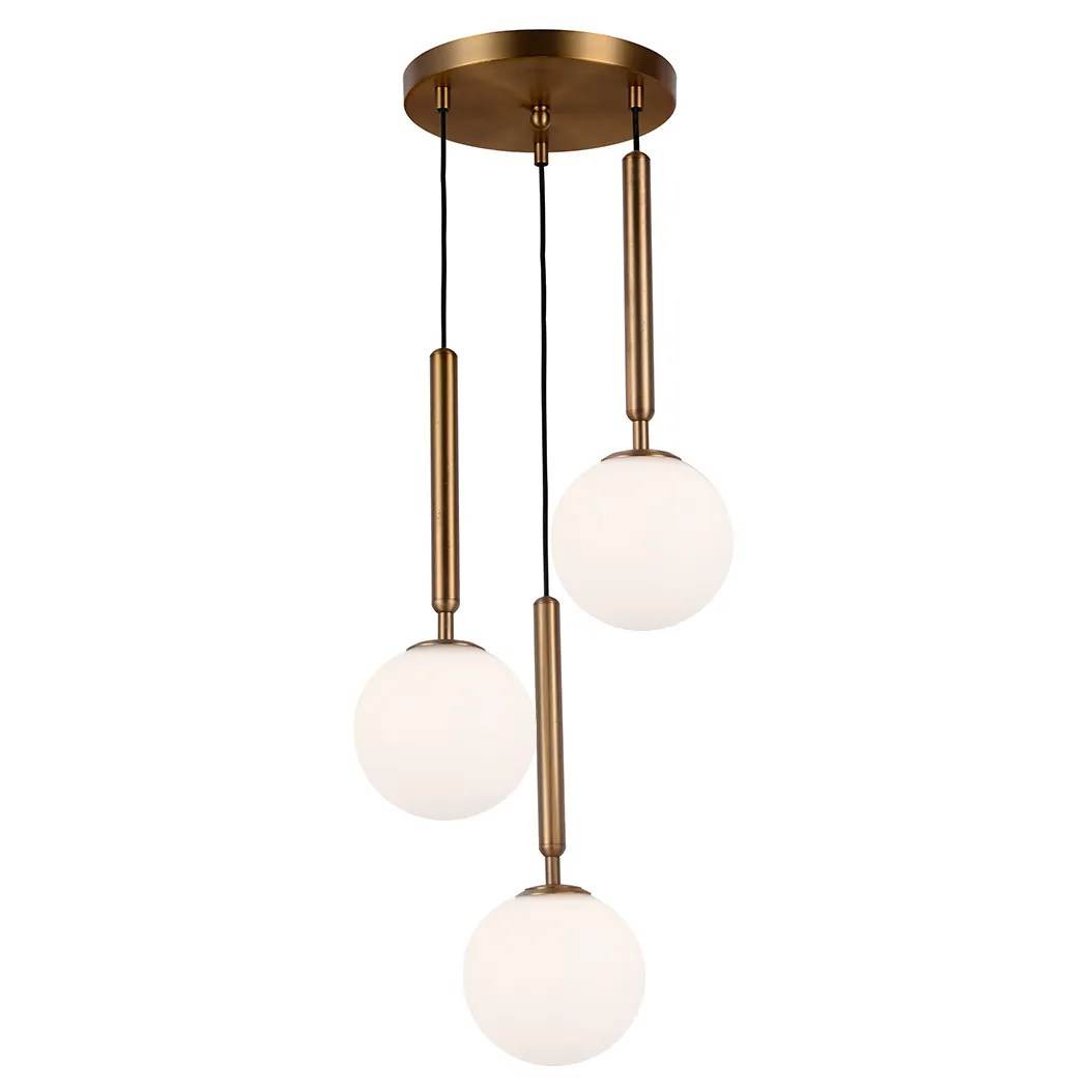 Cove | Trio Sphere Pendant Brass - Mirra Interiors