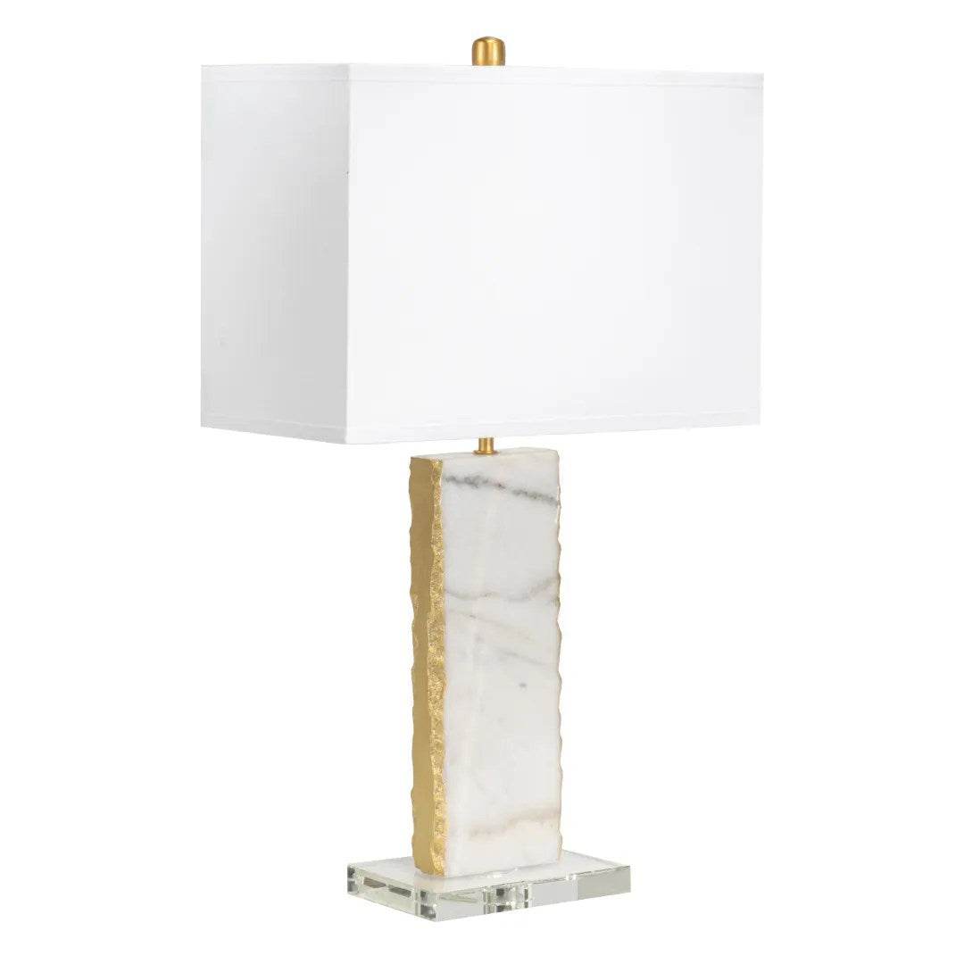 Bowie | Marble Table Lamp White & Gold - Mirra Interiors