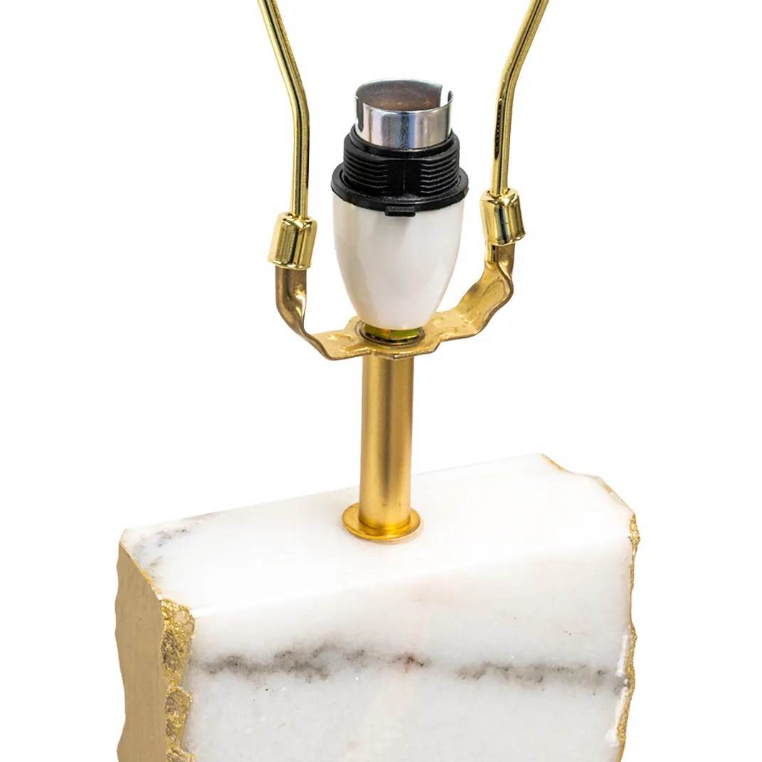 Bowie | Marble Table Lamp White & Gold - Mirra Interiors
