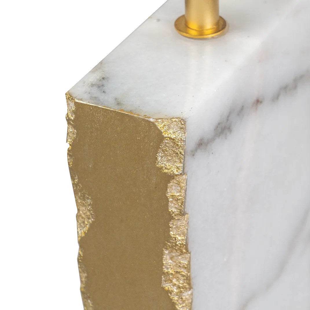 Bowie | Marble Table Lamp White & Gold - Mirra Interiors