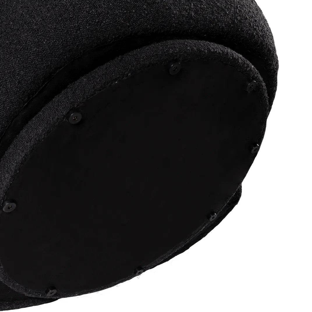 Audrey | Boucle Swivel Chair Black - Mirra Interiors