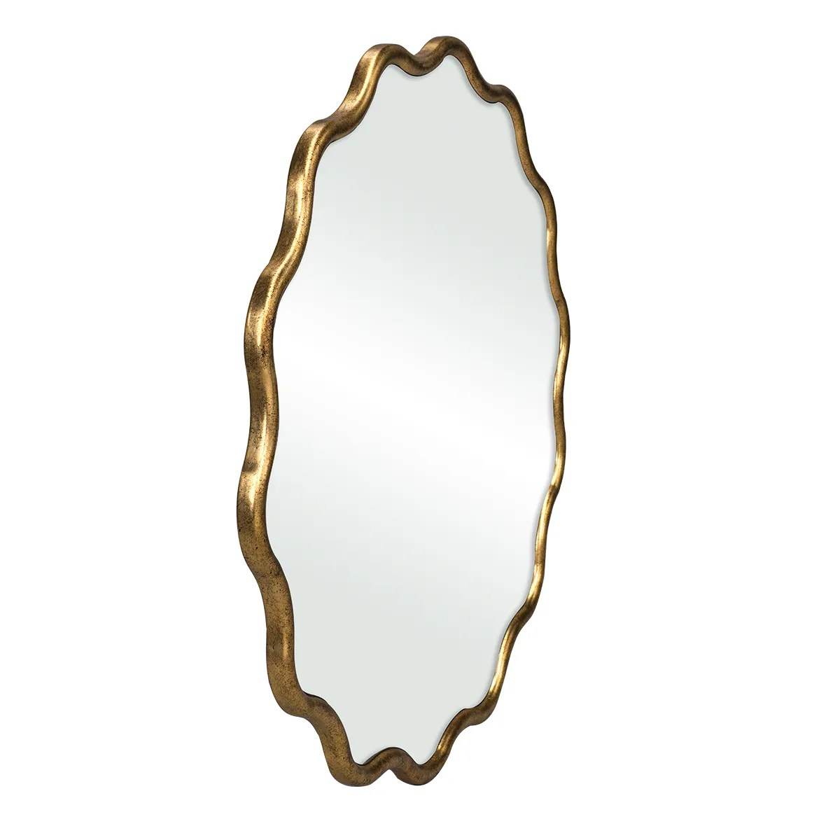 Estelle | Round Wall Mirror Antique Gold - Mirra Interiors
