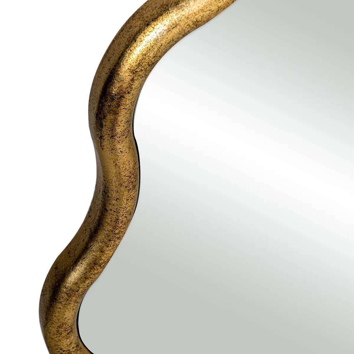 Estelle | Round Wall Mirror Antique Gold - Mirra Interiors