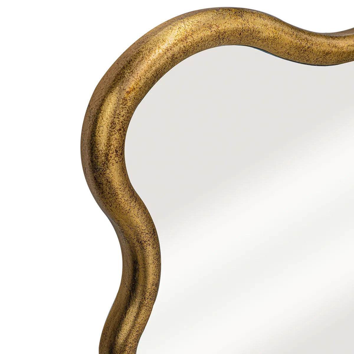 Estelle | Square Wall Mirror Antique Gold - Mirra Interiors