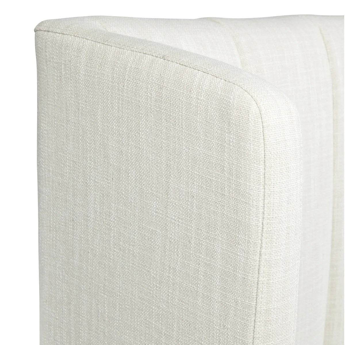 York | Winged Bedhead Natural Linen (King) - Mirra Interiors