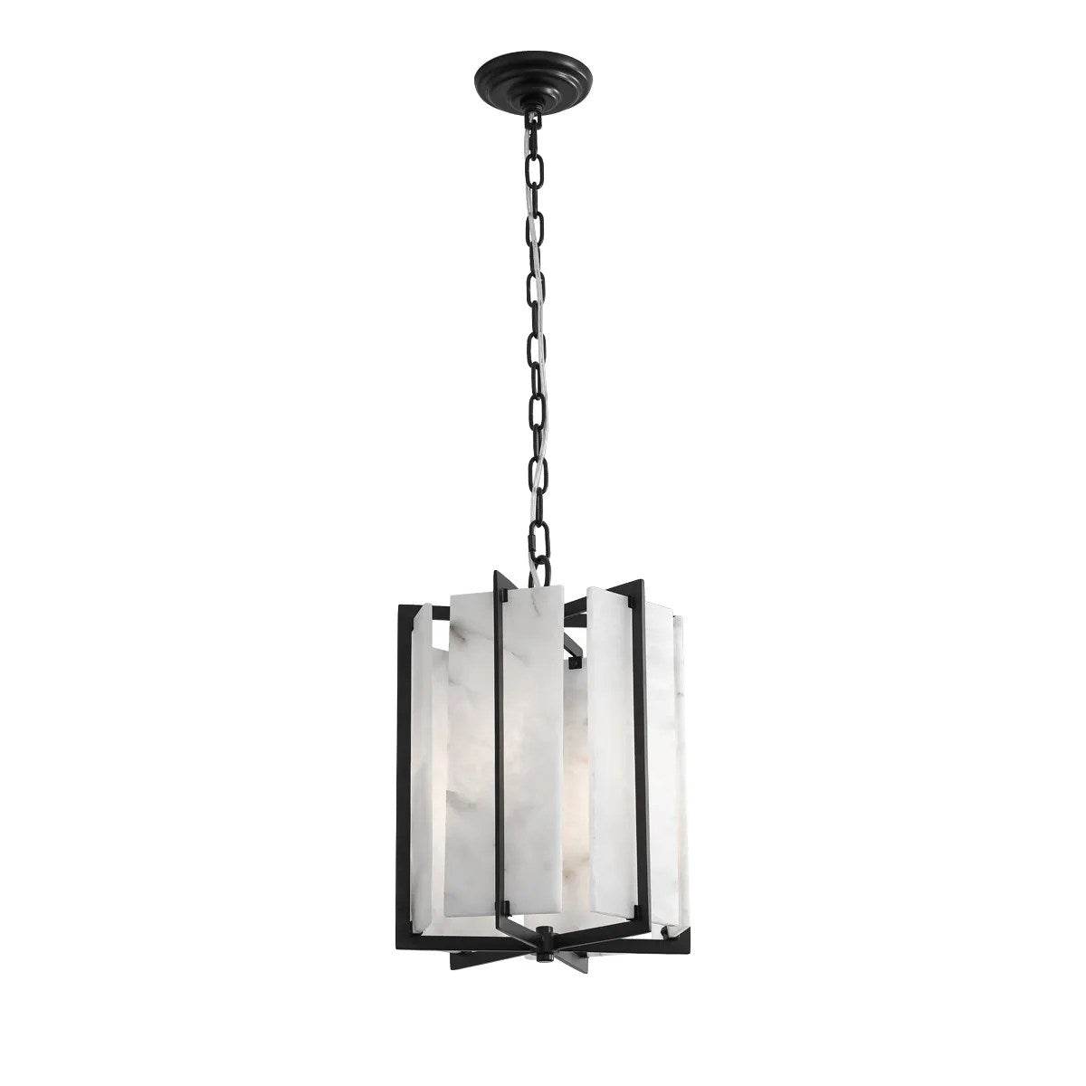Elias | Alabaster Pendant Black - Mirra Interiors