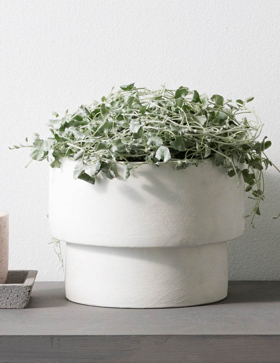 Podium | Handmade Ceramic Pot White (Large) - Mirra Interiors