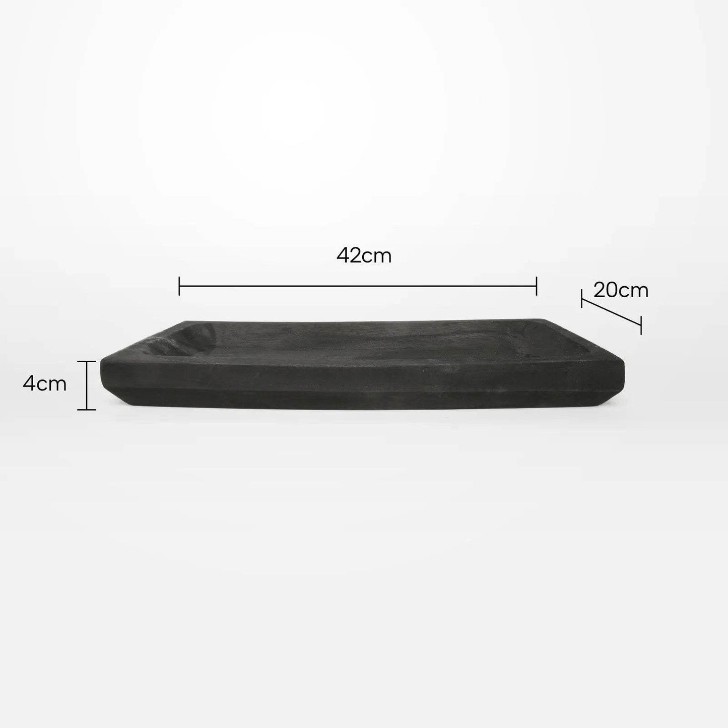 Simple | Decorative Timber Serving Tray Black - Mirra Interiors