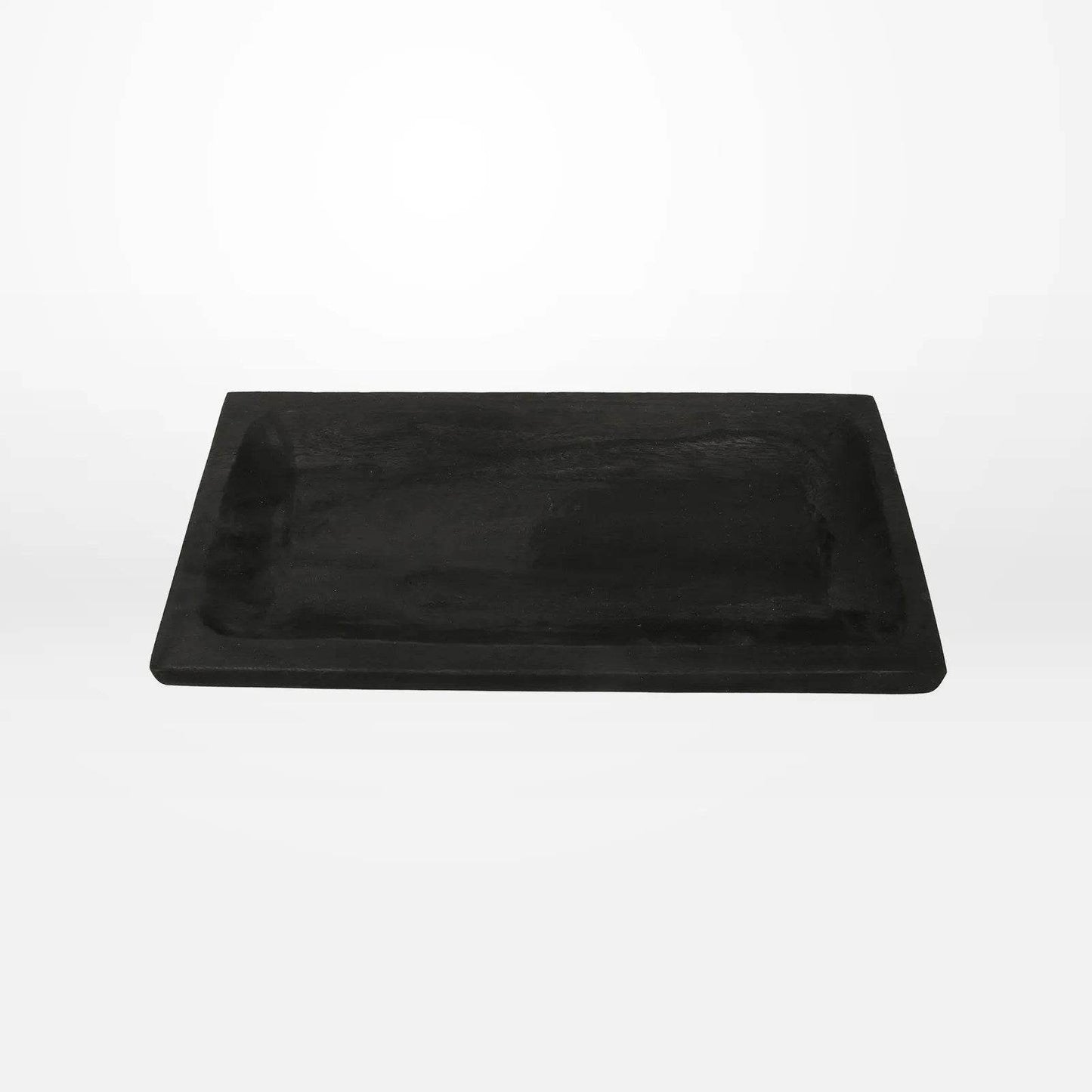 Simple | Decorative Timber Serving Tray Black - Mirra Interiors