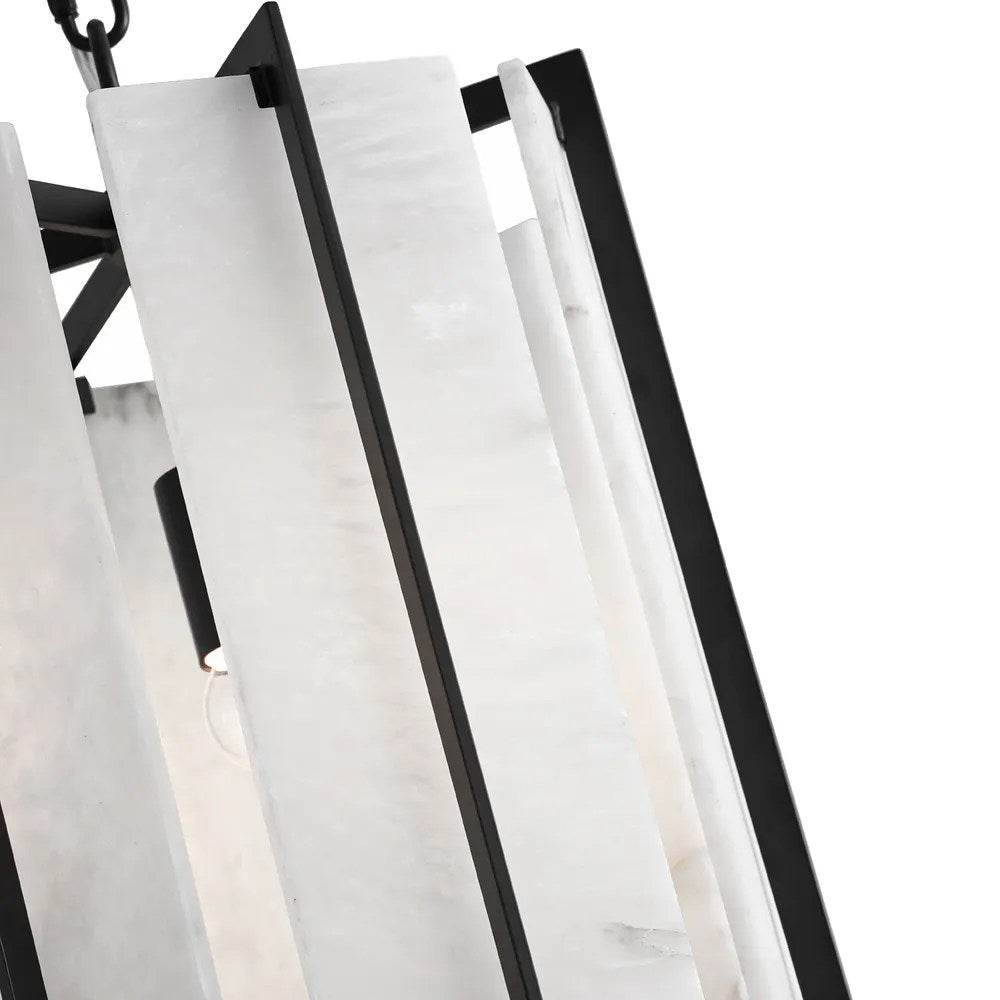 Elias | Alabaster Pendant Black - Mirra Interiors
