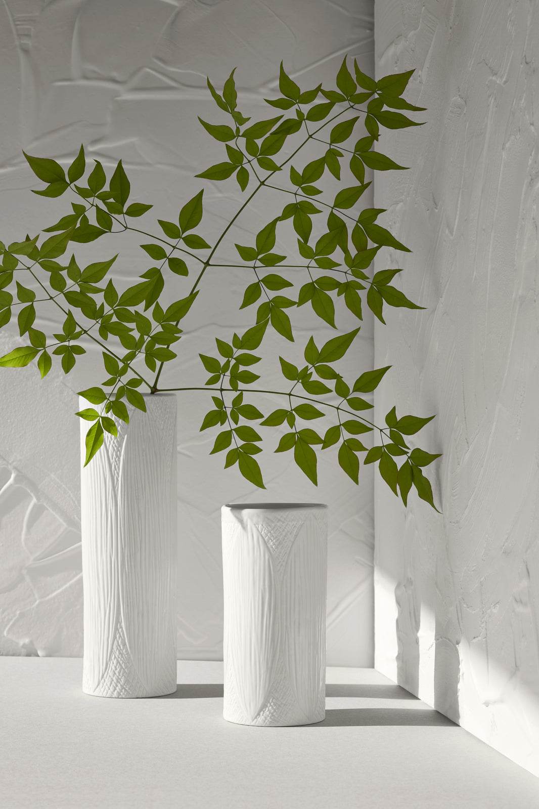 Kapok | Ceramic Vase White (Tall) - Mirra Interiors