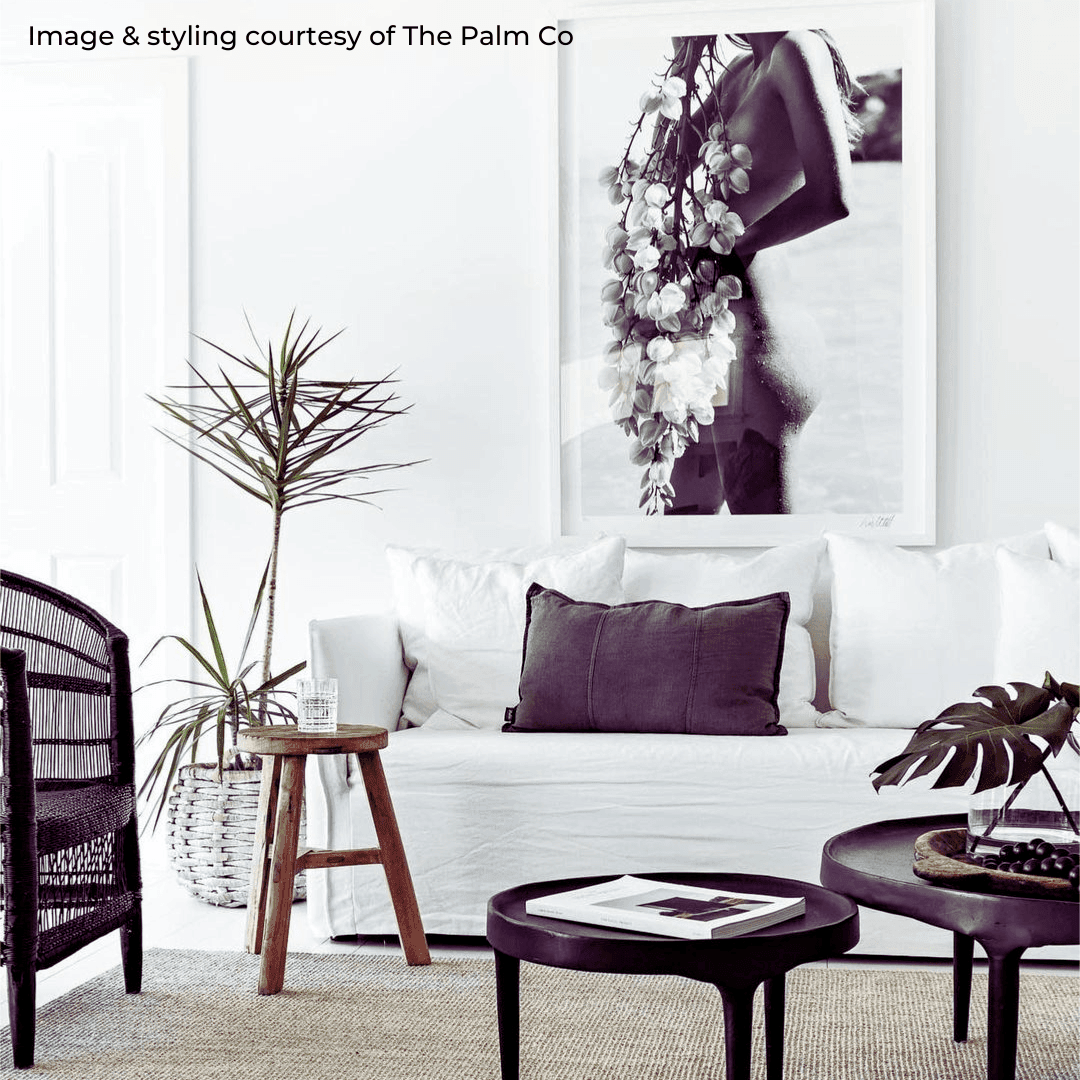 Luca®| Classic Linen Lumbar Cushion Black - Mirra Interiors