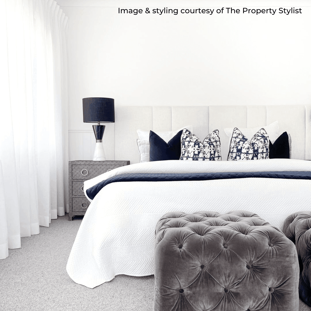 Braxton | Panelled Linen Bedhead Natural (Queen) - Mirra Interiors