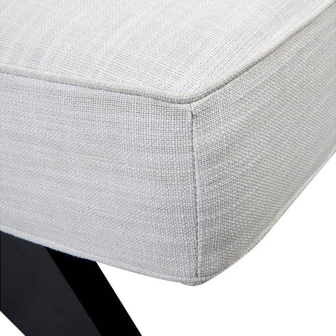 Marcus | Linen Slipper Chair Off White - Mirra Interiors