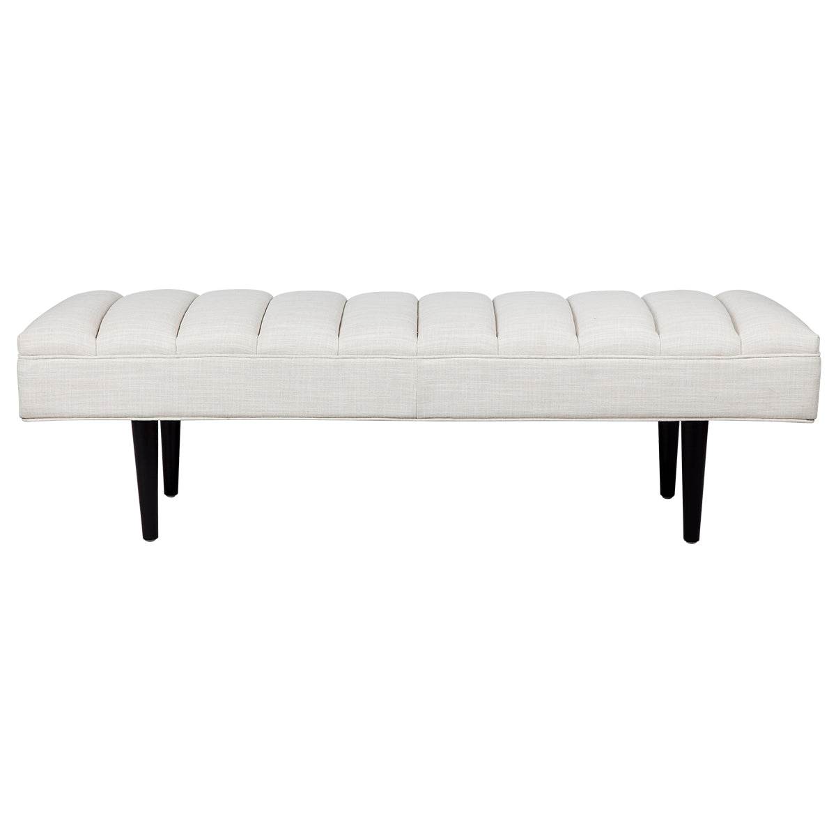 York | Linen Blend Bench Ottoman Natural Linen - Mirra Interiors