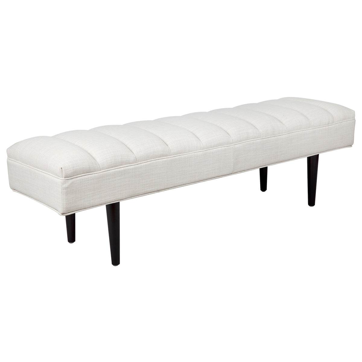 York | Linen Blend Bench Ottoman Natural Linen - Mirra Interiors