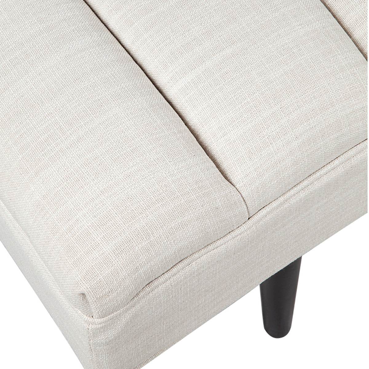 York | Linen Blend Bench Ottoman Natural Linen - Mirra Interiors