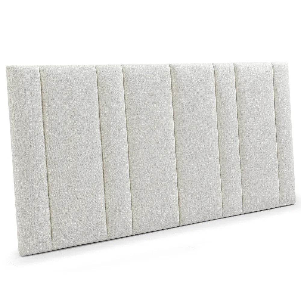 Braxton | Panelled Linen Bedhead Natural (Queen) - Mirra Interiors