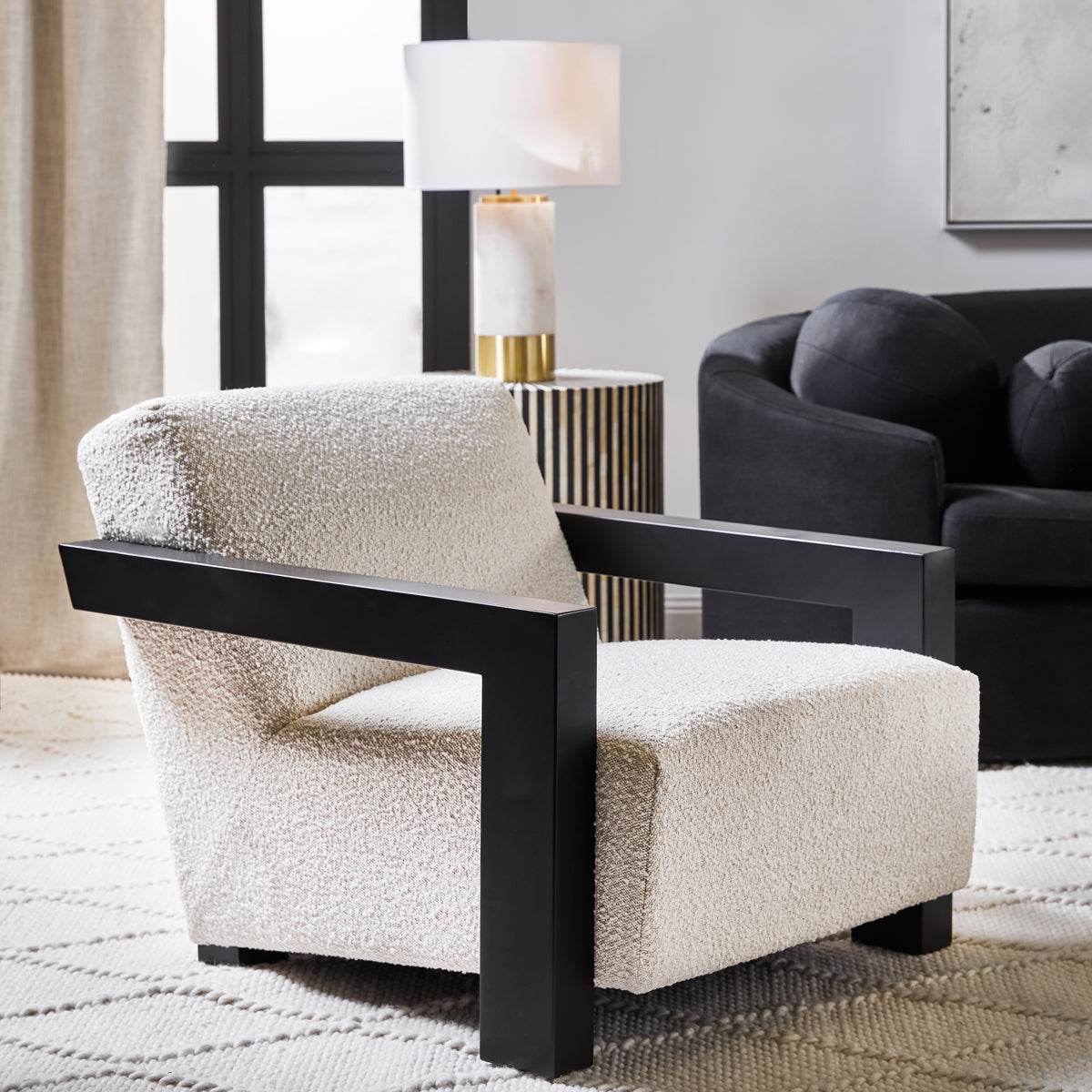 Lennox | Boucle Occasional Chair Ivory - Mirra Interiors