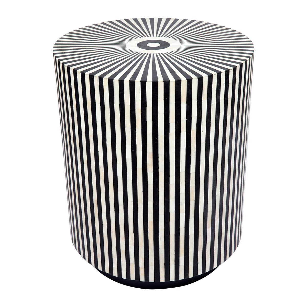 Marais | Bone Inlay Side Table Black - Mirra Interiors