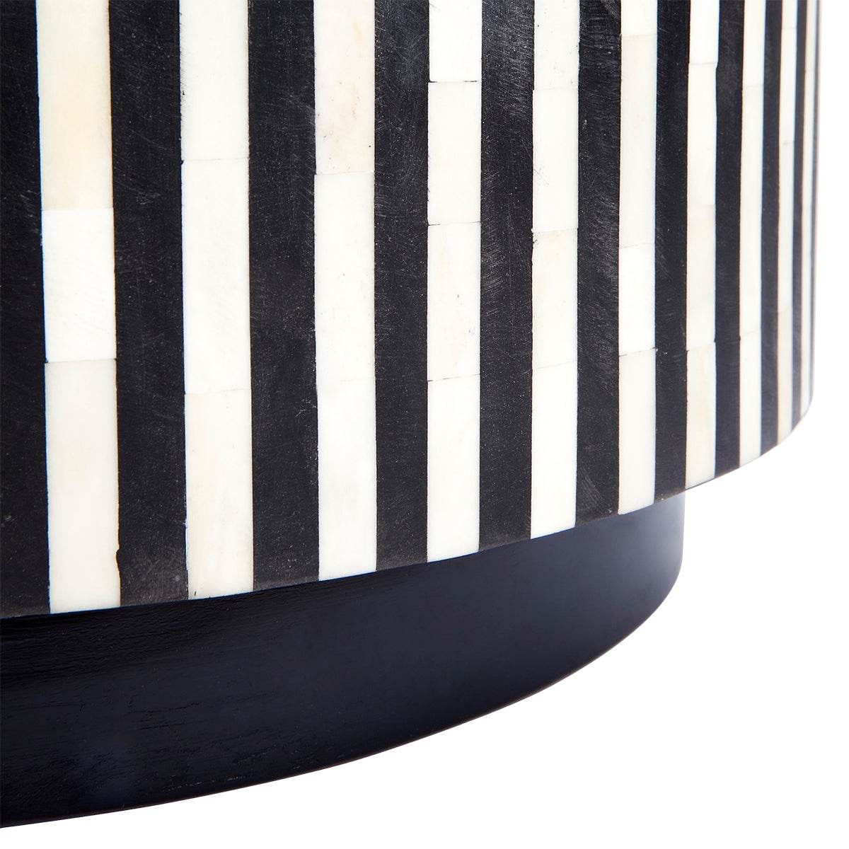 Marais | Bone Inlay Side Table Black - Mirra Interiors