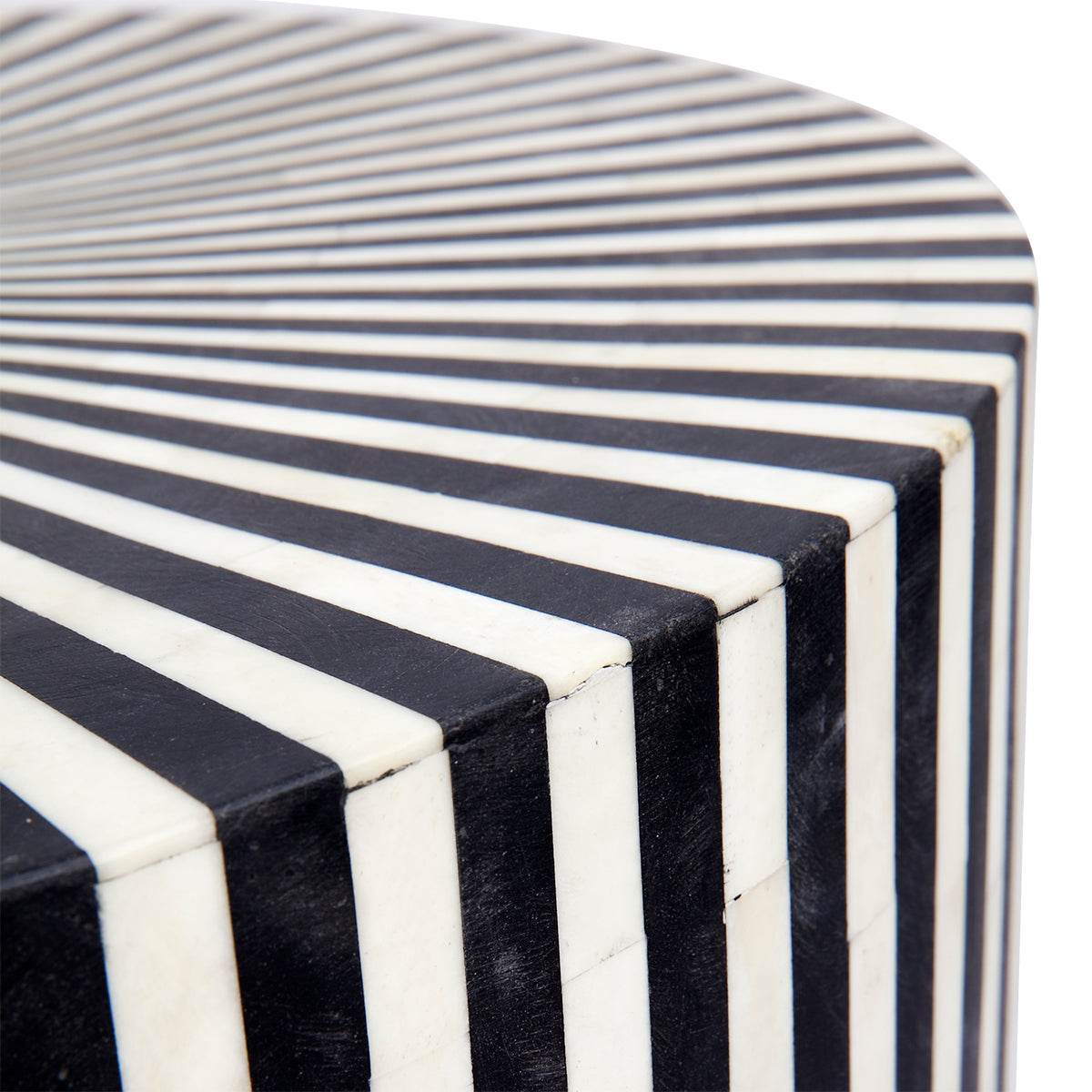 Marais | Bone Inlay Side Table Black - Mirra Interiors
