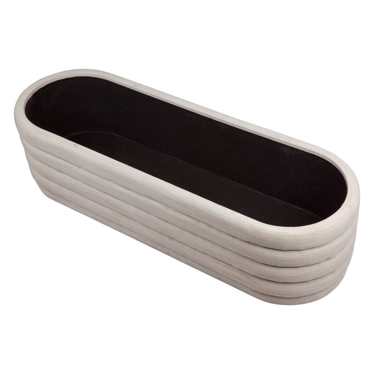 Dulcie | Plush Linen Storage Bench Ottoman Off White - Mirra Interiors