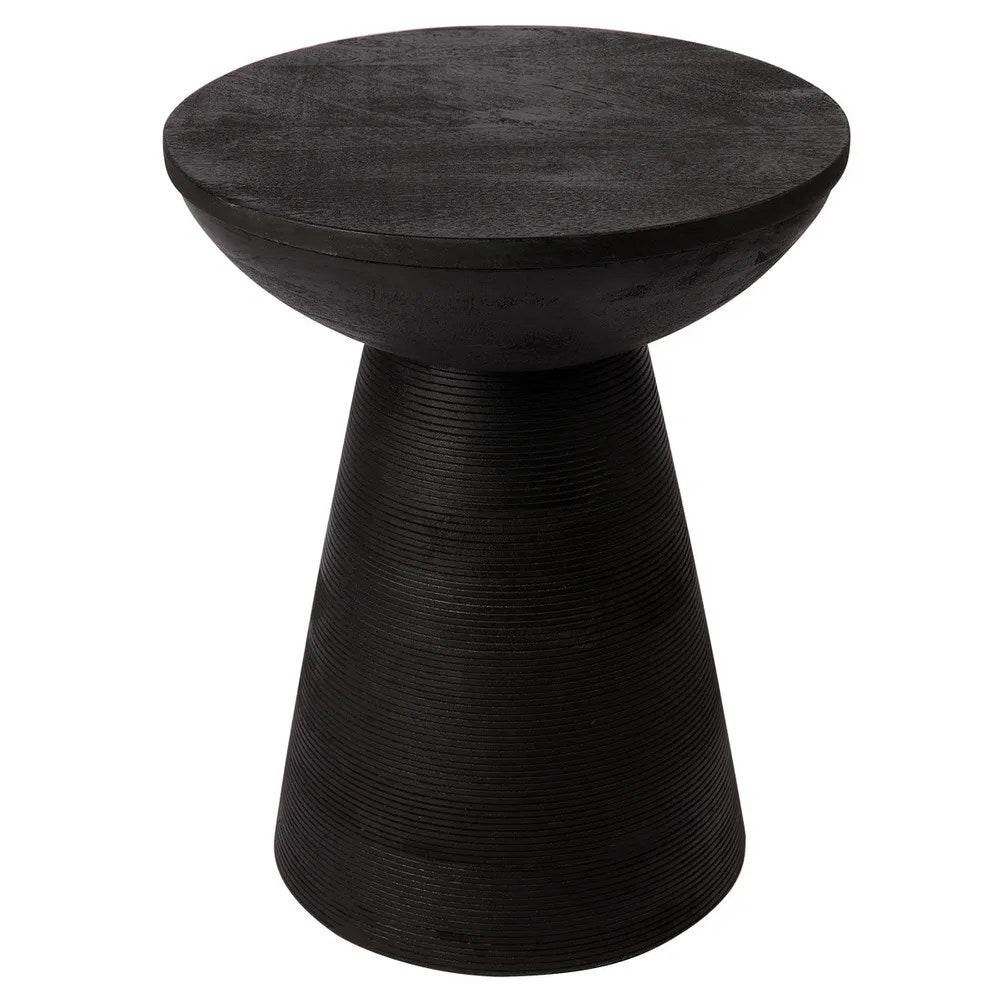 Cancun | Timber Side Table Black - Mirra Interiors