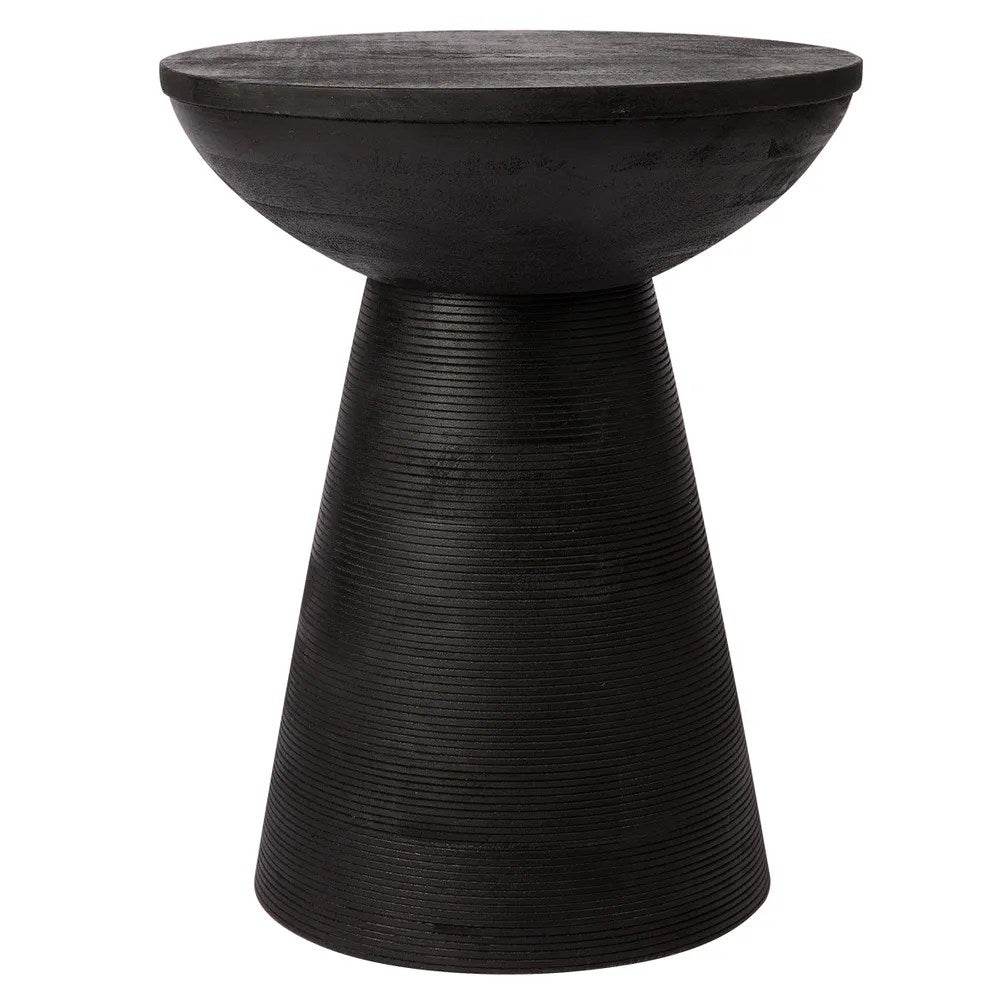 Cancun | Timber Side Table Black - Mirra Interiors