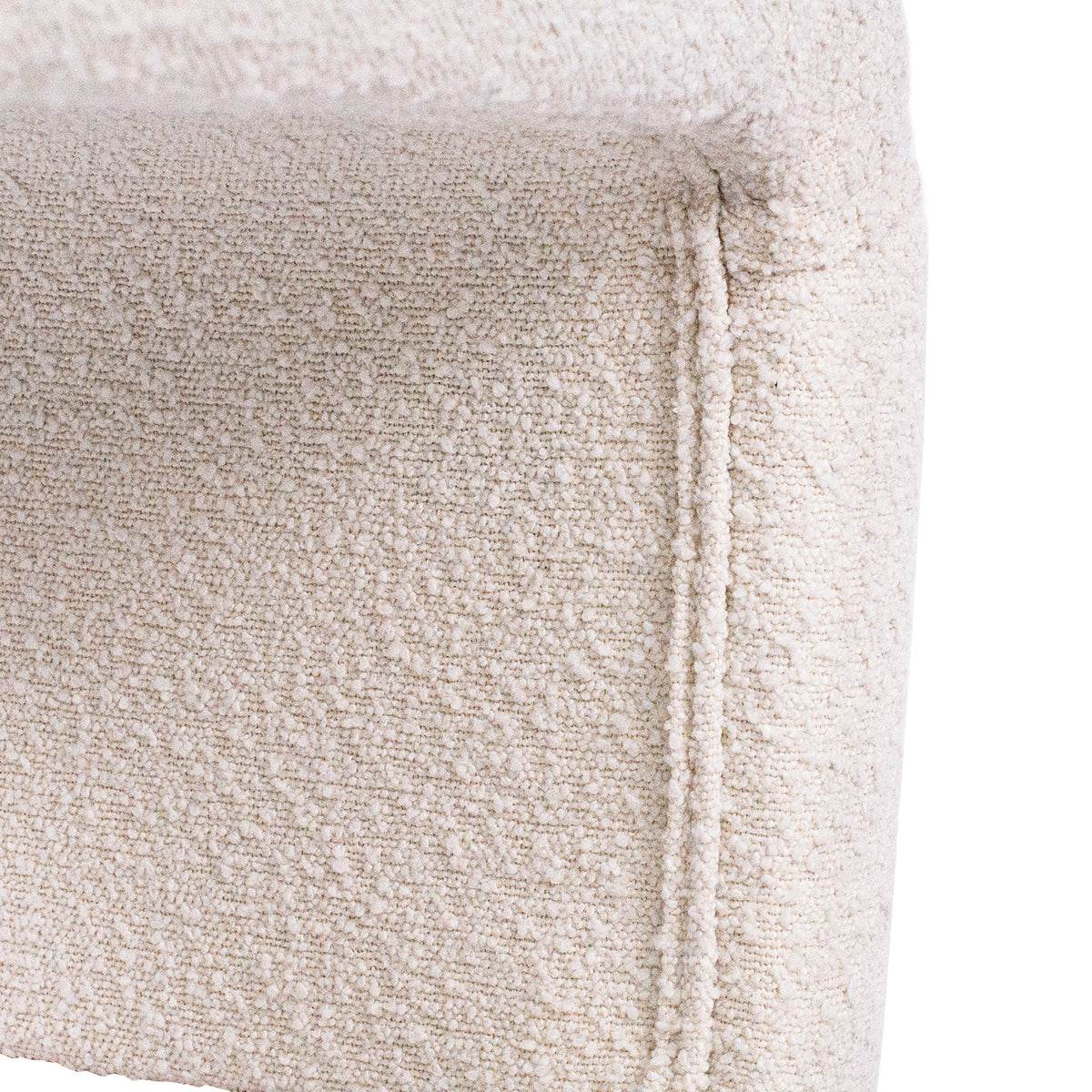 Everest | Boucle Bench Ottoman White - Mirra Interiors