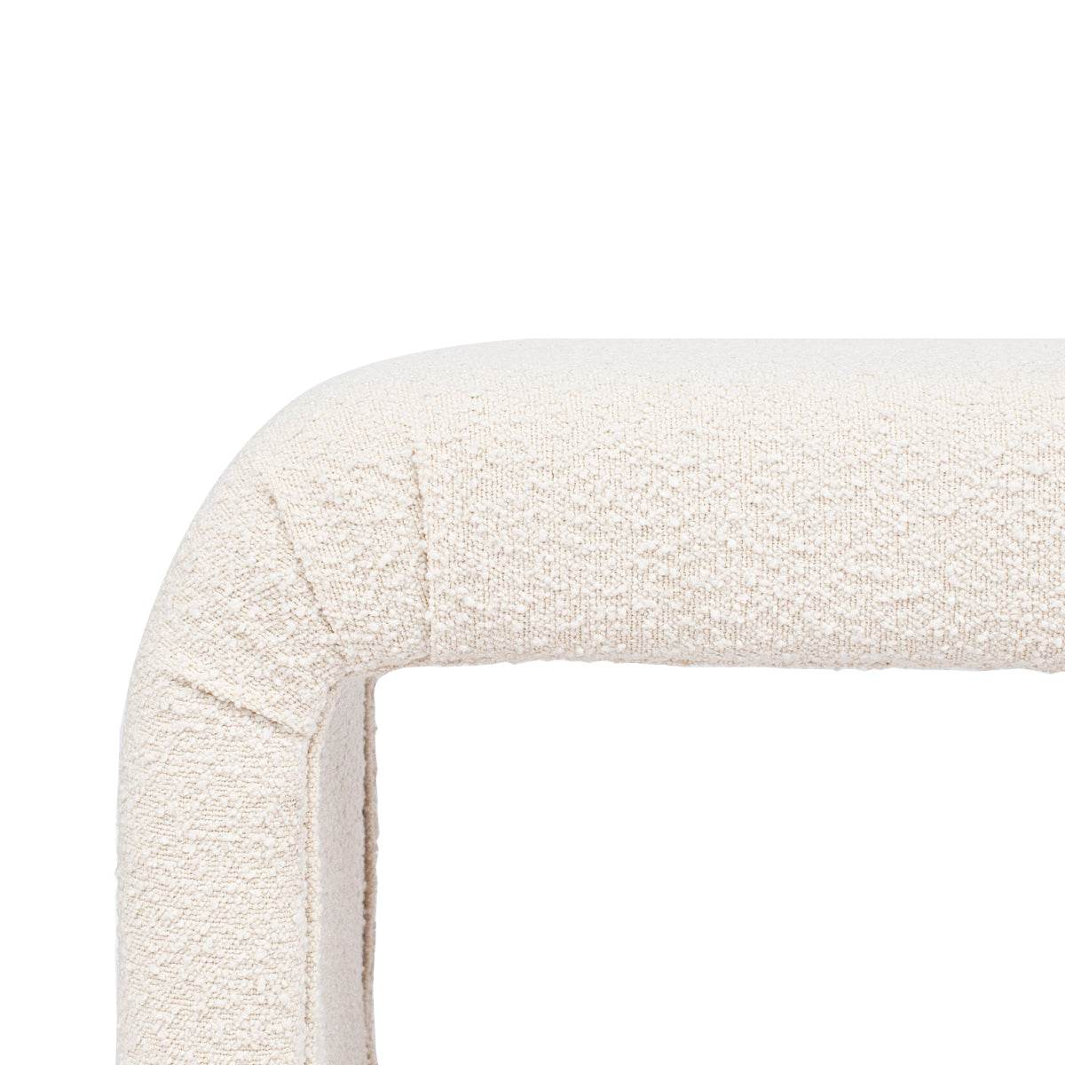Everest | Boucle Bench Ottoman White - Mirra Interiors