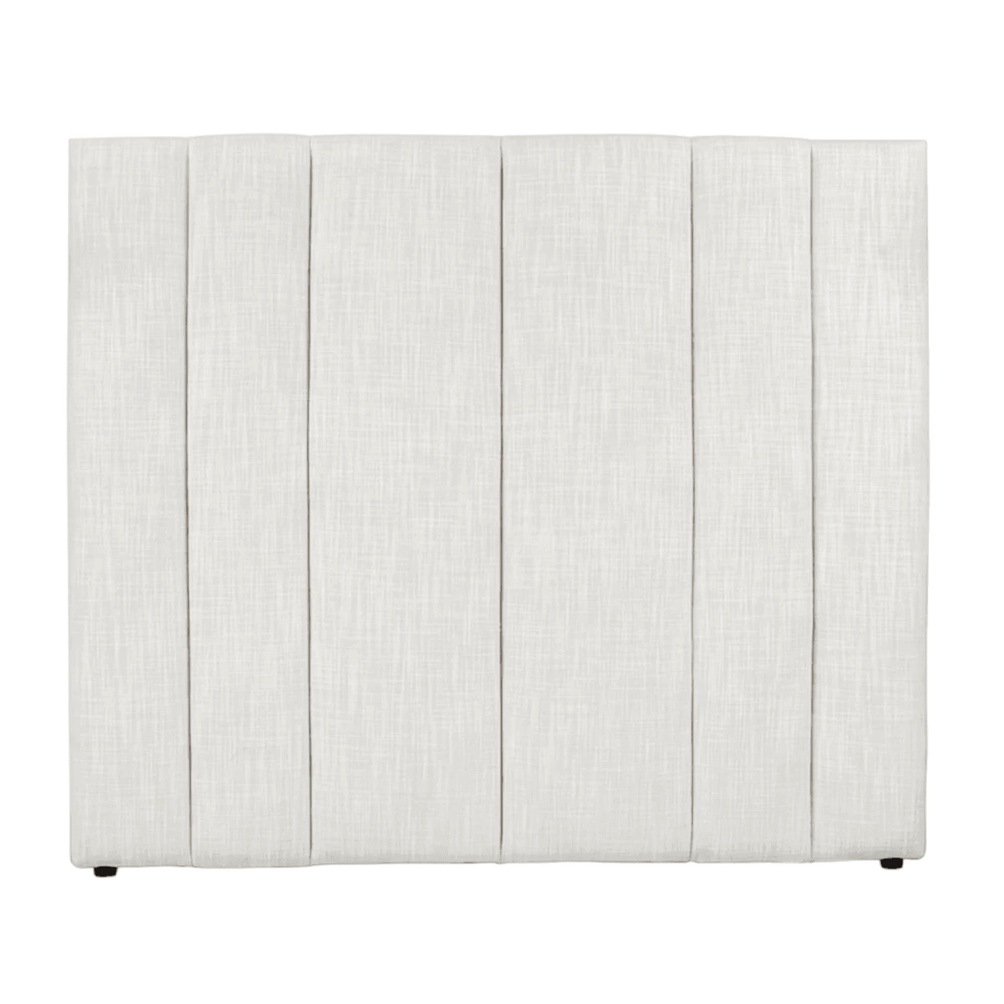 Siloh | Linen Panelled Bedhead Off-White (Queen) - Mirra Interiors