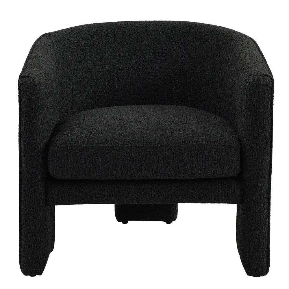 Kendall | Boucle Occasional Chair Black - Mirra Interiors