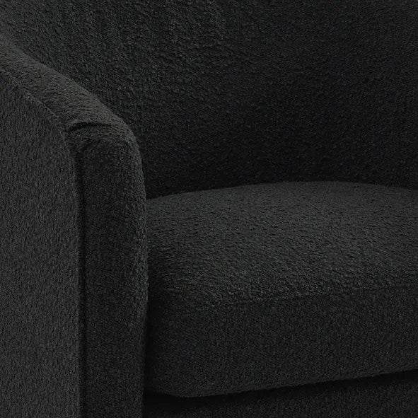 Kendall | Boucle Occasional Chair Black - Mirra Interiors