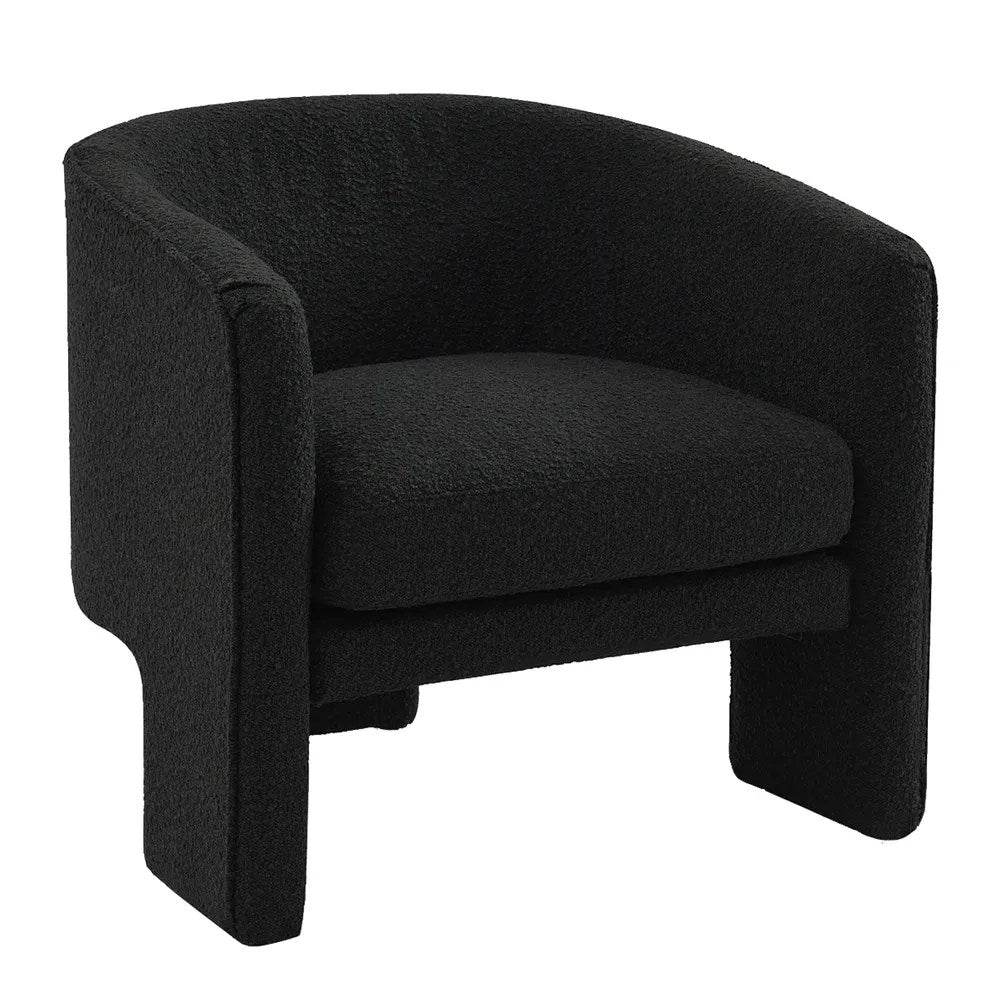 Kendall | Boucle Occasional Chair Black - Mirra Interiors