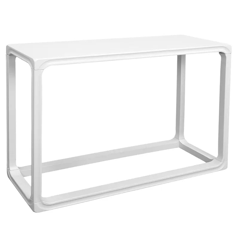 White rectangular table on a white background
