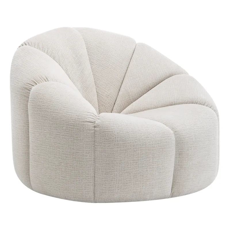 Lina | Chenille Swivel Occasional Chair - Cream