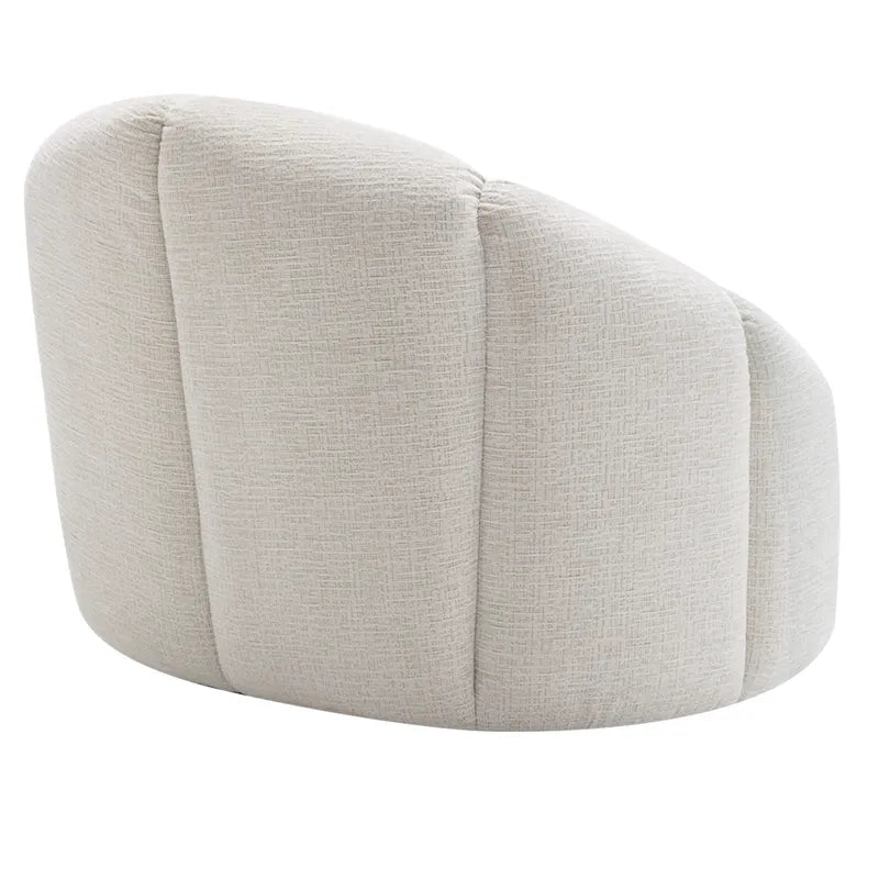 Lina | Chenille Swivel Occasional Chair - Cream