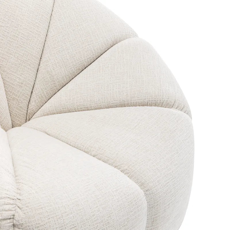 Lina | Chenille Swivel Occasional Chair - Cream