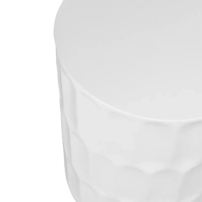 Marlow | Concrete Side Table & Stool - White
