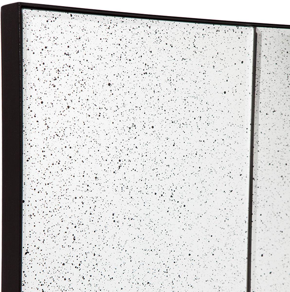 Bailey | Antiqued Finish Floor Mirror Black - Mirra Interiors