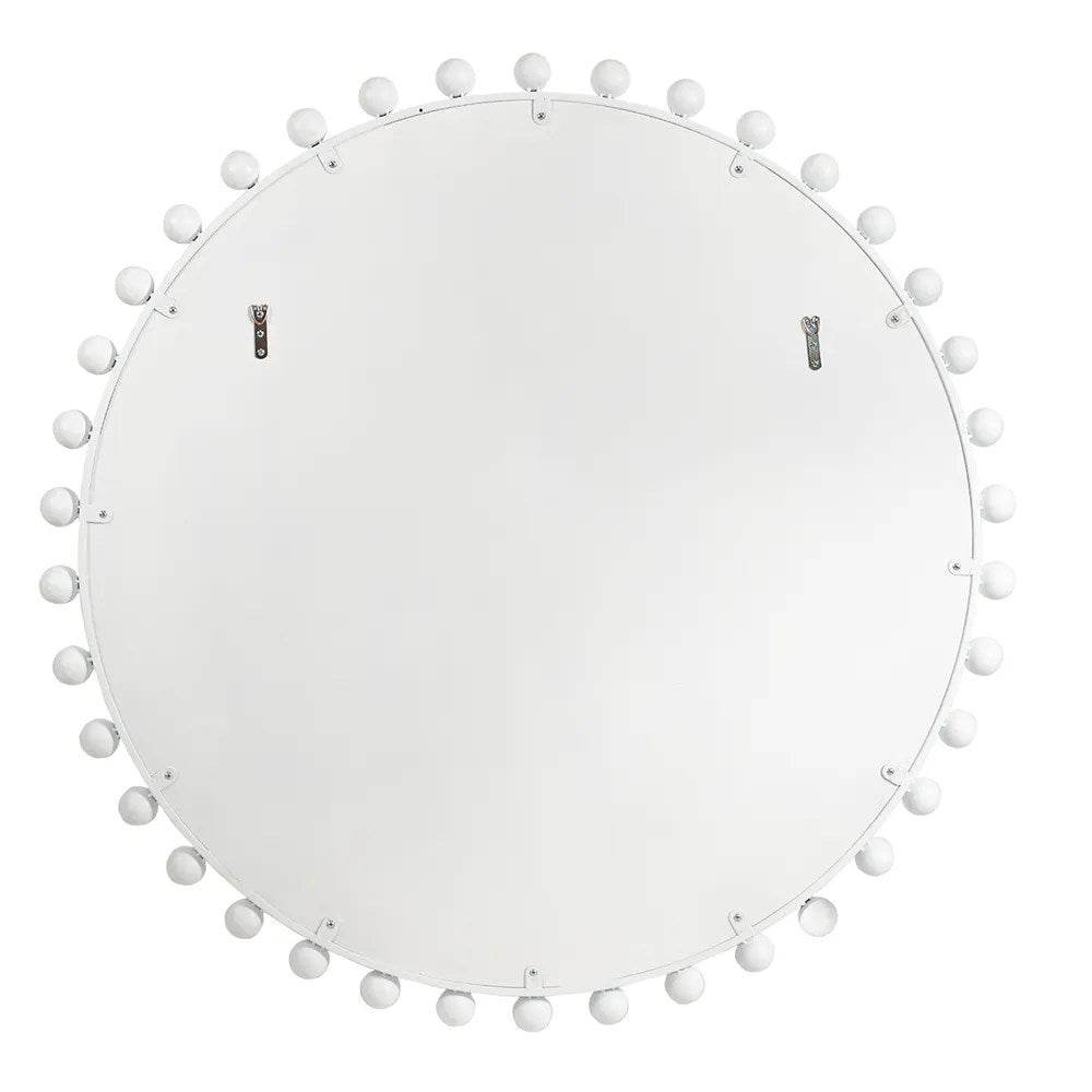 Berkley | Bold Round Wall Mirror White - Mirra Interiors