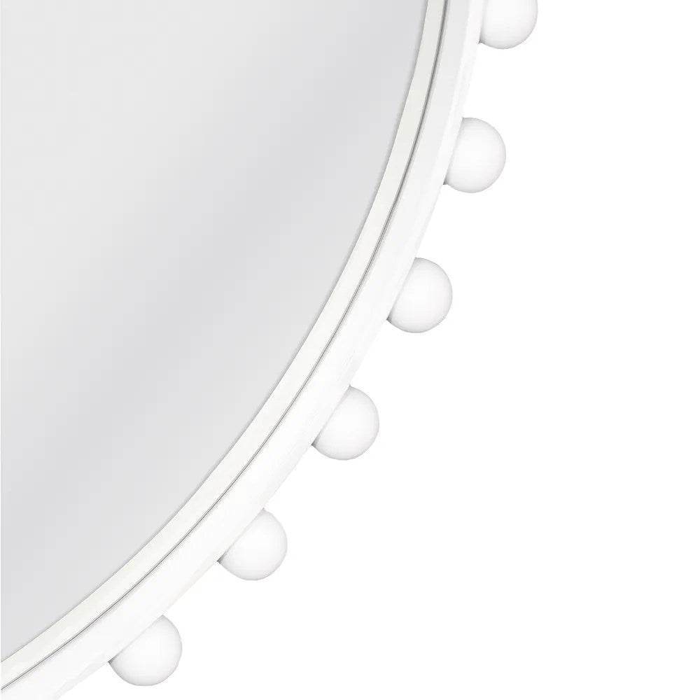 Berkley | Bold Round Wall Mirror - White - Mirra Interiors