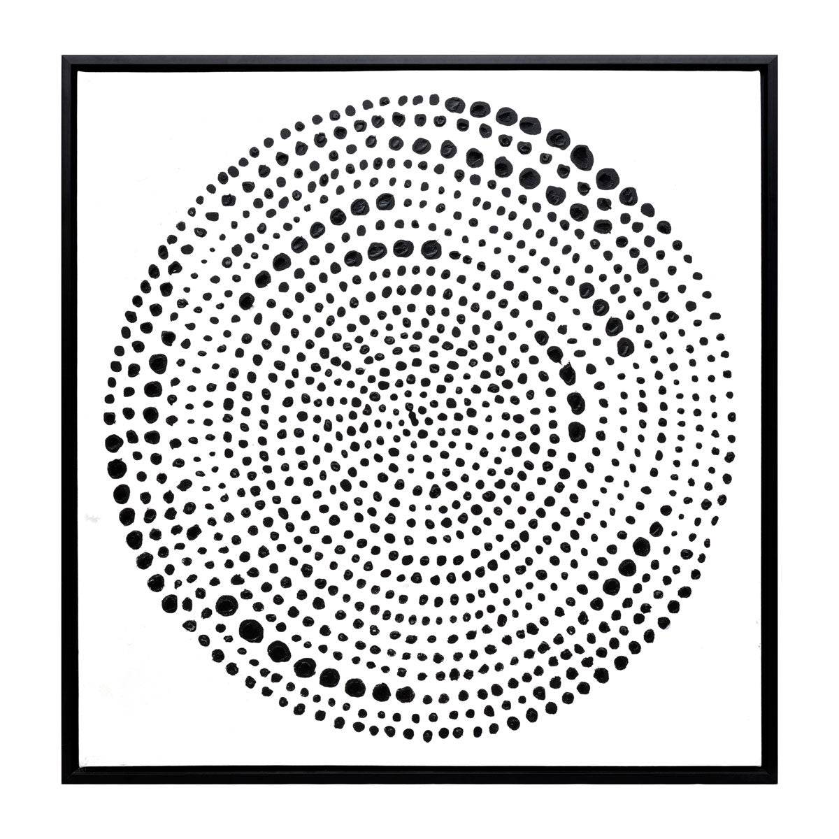 Mandala Dot | Enhanced Canvas Print Black Frame (Medium) - Mirra Interiors
